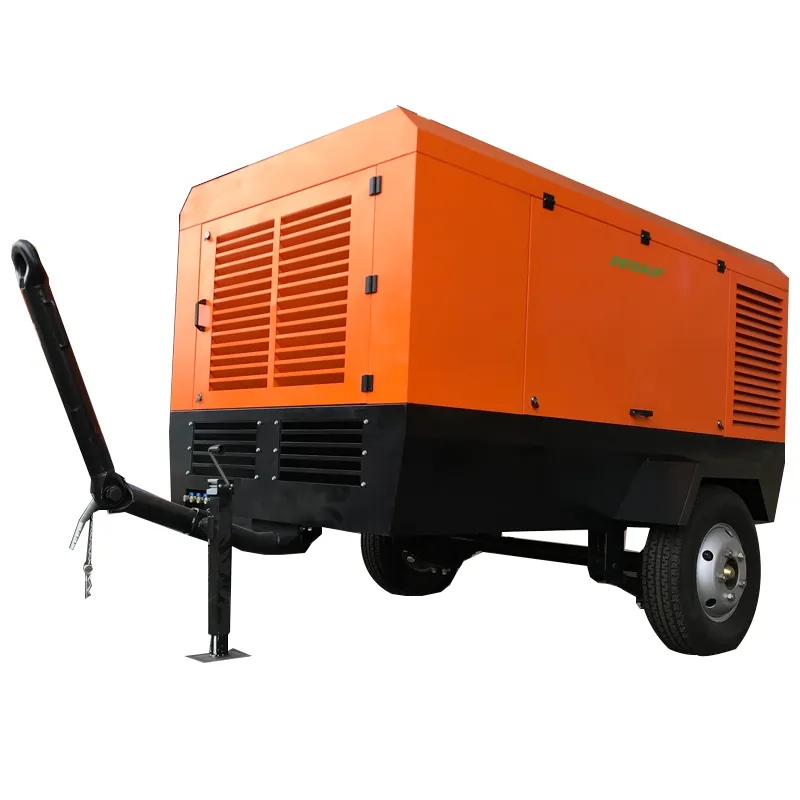 10 bar 150 psi compressore d'aria della vite diesel portatile