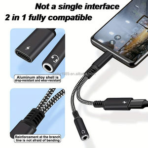 带PD快速充电适配器电缆的USB C至3.5毫米耳机和充电器适配器2合1 USB C至Aux音频插孔 - Product Image 4