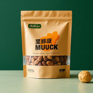 In kỹ thuật số Túi giấy <span class=keywords><strong>Kraft</strong></span> cấp thực phẩm thân thiện với môi trường không mùi dầu Tự hỗ trợ bao bì giấy <span class=keywords><strong>Kraft</strong></span> - Product Image 2