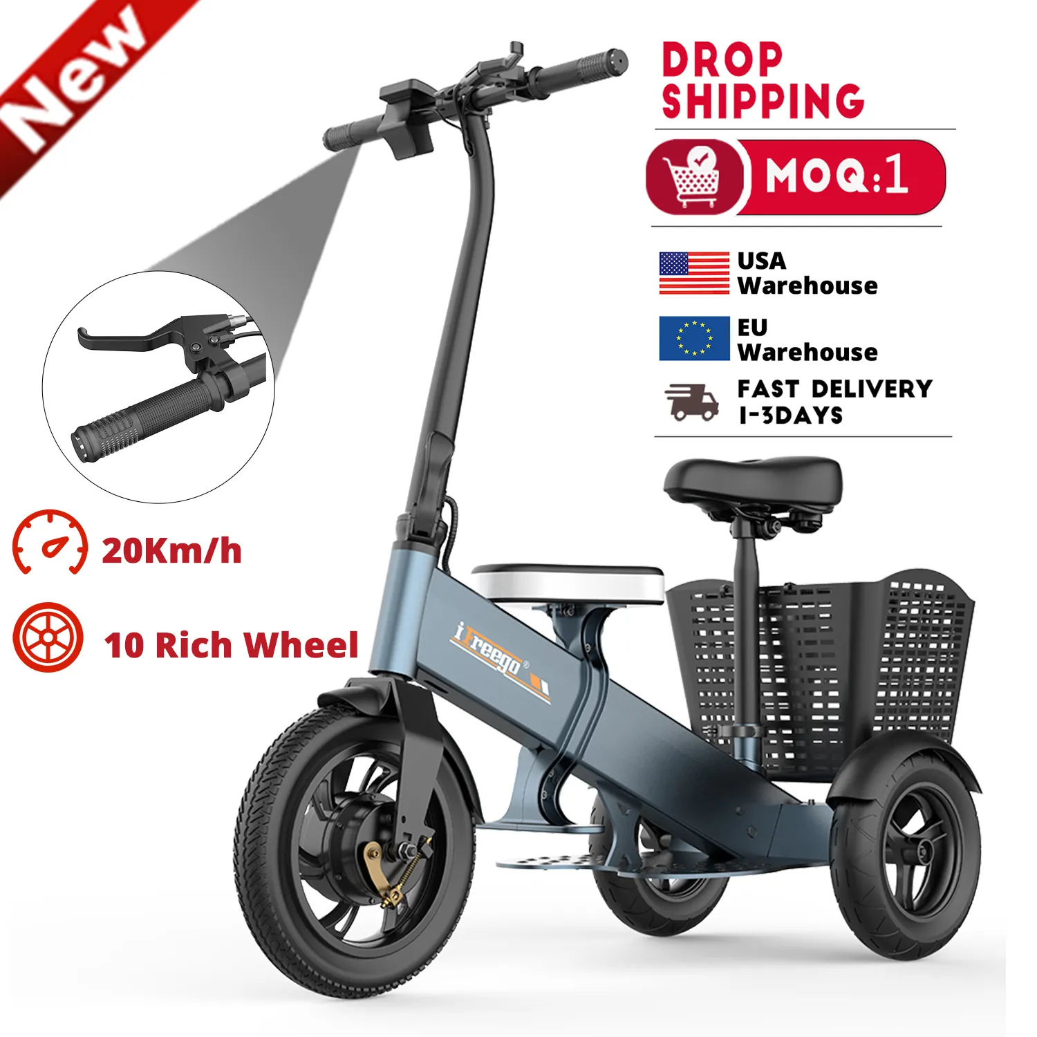 Factory Sale 3 wheel Electric Scooter Electric Machine Electric Scooter For Sale