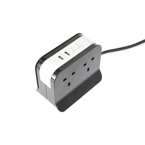 Venta al por mayor de fábrica, instalación de escritorio desmontable de escritorio, toma de corriente múltiple del Reino Unido con toma de expansión de alimentación USB - Product Image 2