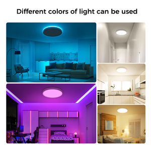 การออกแบบที่ทันสมัยรอบไฟเพดาน WiFi Tuya RC ควบคุมแสง LED ติดพื้นผิวสี RGB 2700-6500K - Product Image 4