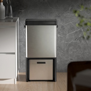 Contenedor de basura de 72L, cubo de basura, Sensor de espacio de lujo, clasificación de cubo de basura, contenedores de cocina, productos para el hogar inteligente