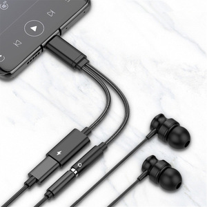 PD 60w快速充电端口类型C至Aux加密狗电缆USB C耳机插孔适配器充电器2合1 USB C至3.5毫米音频适配器 - Product Image 3