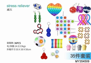Antistres Fidget yumuşacık noel oyuncaklar Fidget Popet Advent takvim hediye kutusu sürpriz kör kutu - Product Image 4