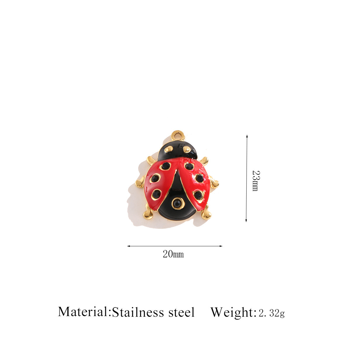 Colgante-trompeta Coccinella septempunctata ROJA