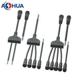 1 a 2 3 4 5 6 Cables de salida Solución de cable Macho Hembra Conector de distribuidor de energía a prueba de agua 2 3 4 Pin - Product Image 2