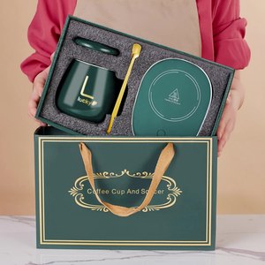 批发产品热销控温55度加热咖啡陶瓷杯马克杯电充电杯取暖器