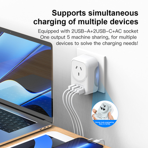 Enchufe AU Adaptador múltiple Función de toma de corriente Control Toma de corriente Convertidor Usb de pared Cargador de teléfono móvil Enchufe eléctrico - Product Image 3