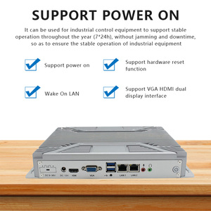 FAS J6412 Computadora industrial I5 Procesador de cuatro núcleos 8 + 256GB DDR4 4 * USB 6 * RS232 COM Dual LAN sin ventilador Linux OS Stock integrado
