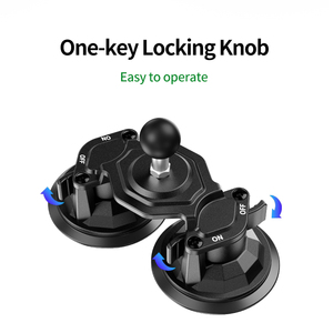 Twist Lock Dual Suction Cup <strong>Mount</strong> with 1/4&quot; Threaded Hole Strong Vacuum Adsorption Base for Cameras or Other Bracket Accessories