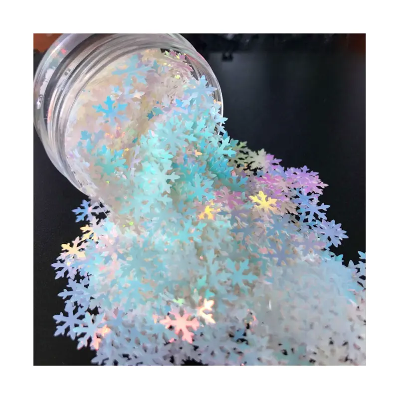 TCOWO Vacances Douanes Twinkle Christmas Snowflakes Biodégradable Glitter Nail Art Tumbler Artware travaux d'artisanat Accessoires