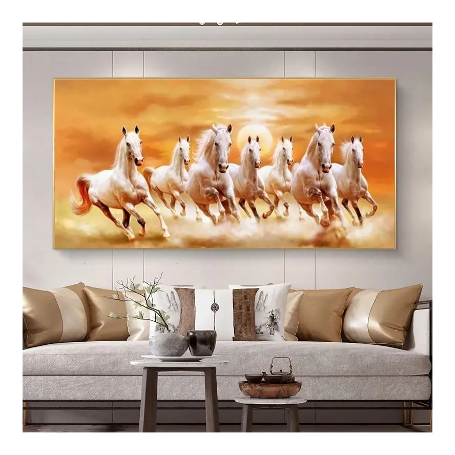 Caballos corriendo, animales, pinturas colgantes de pared en la pared, pósteres e impresiones artísticos, imágenes artísticas, decoración de pared para el hogar, pintura de caballo