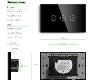 Smart <strong>120</strong> US Standard Wireless Wifi Light <strong>Switch</strong> Voice Control Smart Home Tuya Smart Wifi 3gang Light Electrical Wall <strong>Switch</strong> - Product Image 6