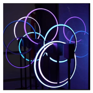 Новый набор вращающихся колец двигателя RGB 360 Светодиодная трубка пиксельное кольцо с вращающейся системой управления DMX сценическое освещение - Product Image 1