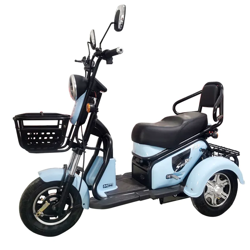 Electric Scooter Three Wheeler 3 Seats Motorcycle For Adults