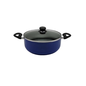 优质不粘铝砂锅，带玻璃盖，均匀加热和易清洁炊具 - Product Image 2