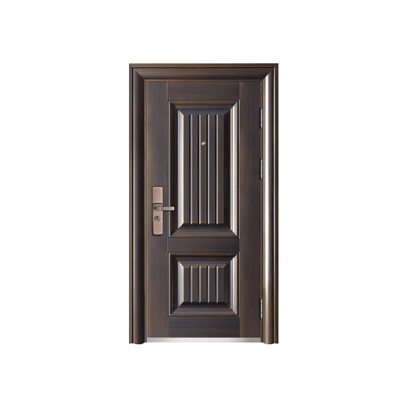 الفاخرة الصوت العزل النحاس الحديد واحد دخول الباب اليد اليسرى باب أمان فولاذي الأبواب الخارجية لل منازل مع الإطار