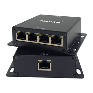 TiNCAM 1000M 1 POE <strong>Input</strong> 4 POE <strong>Output</strong> 30W Extend 100 Meters Metal Casing CCTV IP <strong>Camera</strong> Gigabit POE Extender Repeater - Product Image 1