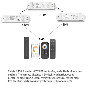 V1-L/P 1CH * 15A одноканальный светодиодный контроллер 4 PWM частоты RF2.4g беспроводной пульт дистанционного управления Push Dim Одноцветный диммер - Product Image 5