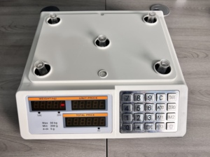Balança de pesagem eletrônica digital de 40 kg, balança de computação de preços com teclado de aço inoxidável