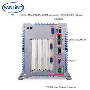Marchio proprio OEM Core I5 I7 7th Gen Fanless Industrial Computer 6 COM PCIE PCI slot 9-36V Wide Input incorporato per l'automazione dei PC - Product Image 2