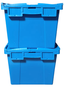 Cajas de plástico sólido apilables y encajables rentables con tapas para cajas de envío y logística - Product Image 3