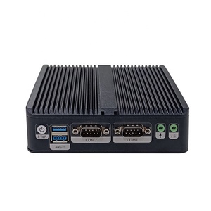 Nano ordenador Intel Celeron J6412/Atom X6413E CPU integrado sin ventilador Mini caja PC IoT cliente fino reproductor de señalización Digital KIOSK