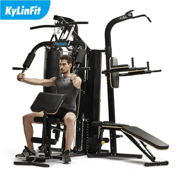 Kylinfit полный Фитнес упражнения мульти Станции Домашний Тренажерный Зал 3 станции мульти тренажерный зал с системой полуавтоматического управления