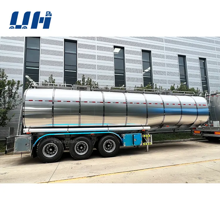 20 40m3 Stainless Steel Fuel Oil Liquid Milk Water Stainless Steel Tanker Tanker Trailer for Sale