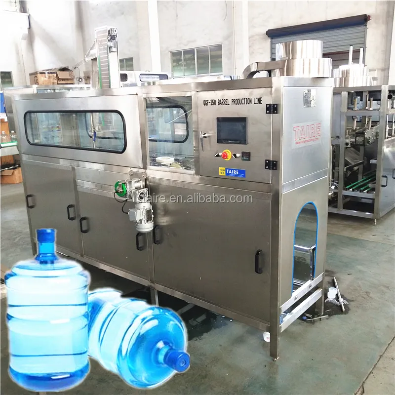 Touch screen150bph 5 gallon bottle washing-filling-capping machine QGF-150 18.9L 20L bottle water bottling machine