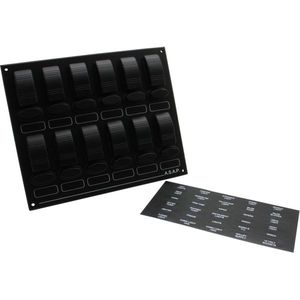 6 Gang Car Boat LED Rocker Switch Control Panel Boat Switch Panel Electrical Water Resistant Switch Panel 12 <strong>Way</strong> (Fused) - Product Image 4