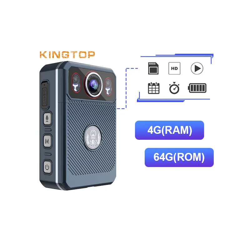 Kingtop профессиональная портативная камера для тела черный охранник видеокамера для записи тела изношенная камера