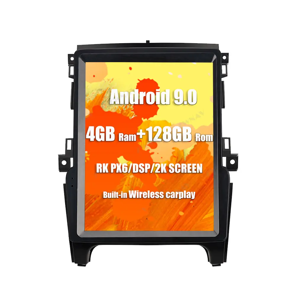 Android 9 128G Px6 Tesla Stijl Voor Ford Ranger T6 Everest 2015 - 2019 Auto Radio Stereo Auto Multimedia Speler Dvd Gps Navigatie