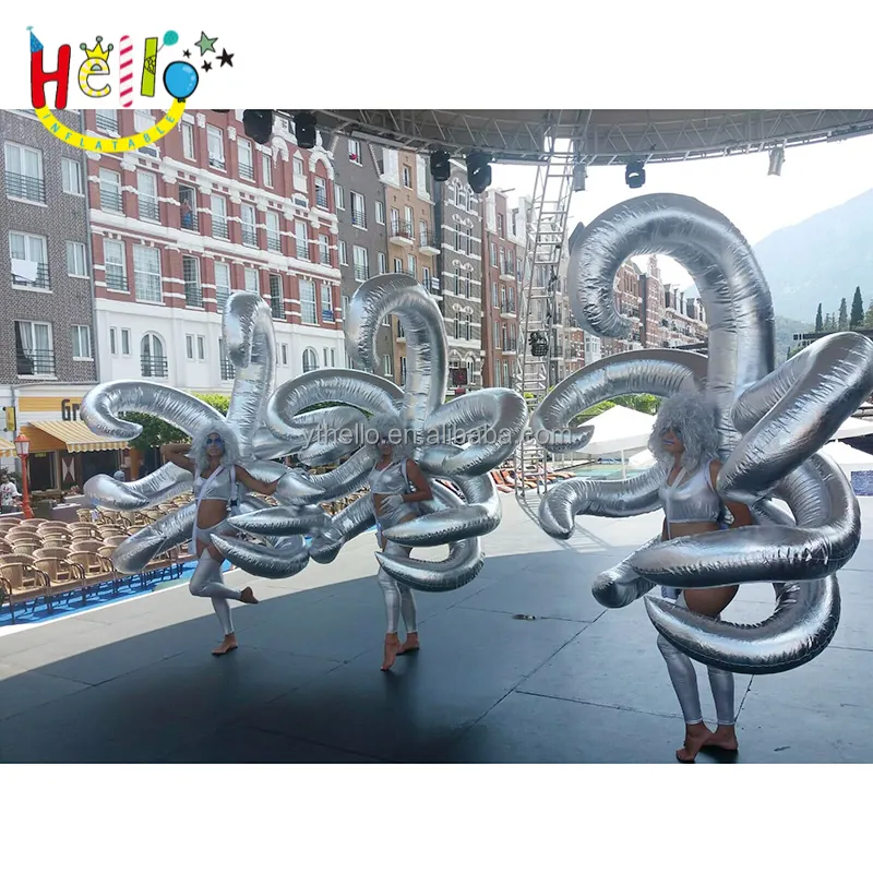 White beautiful dance inflatable octopus costume for girls performance