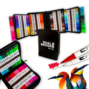 ชุดปากกามาร์กเกอร์สีปลายสองด้านปากกามาร์กเกอร์สีปลายสองด้านพร้อมหัวหัวปากกา120วัสดุพลาสติกขนาด60 72 100 - Product Image 6