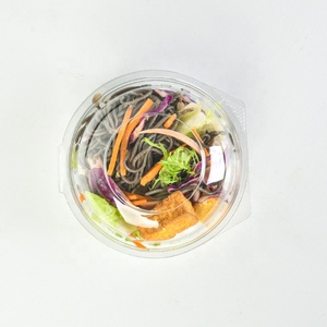 Bulat 250ml 8oz sekali pakai berengsel bening plastik mangkuk <span class=keywords><strong>Salad</strong></span> buah segar bening wadah makanan ringan dengan tutup - Product Image 6