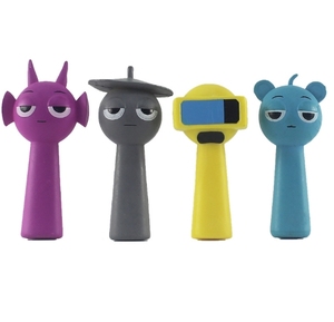 Ritim kutusu serisi Handoffice PVC oyuncak periferik oyunu bebek kör çanta bebek kek dekorasyon yapı taşı modeli Sprunki PVC oyuncak - Product Image 6