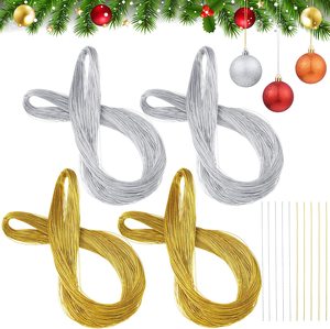金色和银色金属手工松紧带套绳，用于圣诞串松紧带 - Product Image 4