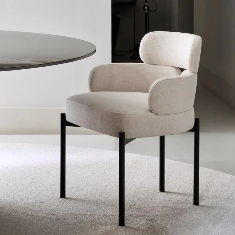 Nordic moderno design elegante mobili per la casa tessuto gamba in metallo sedia da pranzo in velluto ristorante nordic lux sedie da pranzo
