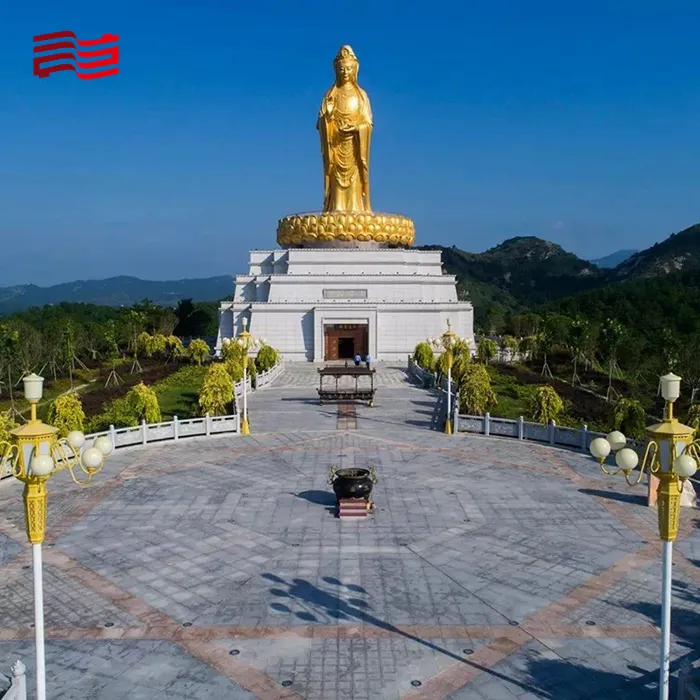 विशाल बुद्ध मूर्तिकला अनुकूलन बड़ी धातु बुद्ध मूर्तिकला गिल्डिंग प्रक्रिया आउटडोर मूर्तिकला आकार को अनुकूलित किया जा सकता है