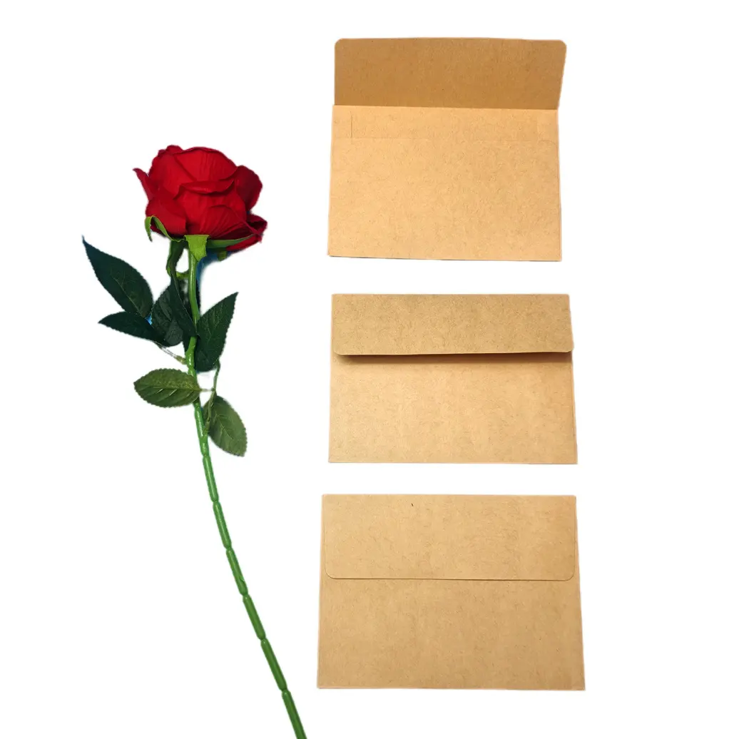 Envelope de embalagem ecológica, envelope para embalagem de artesanato marrom, auto selo, a7 c5 c6 c7 dl zl em papel de envelopes de cartão