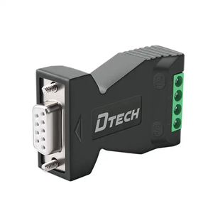 DTECH Pasivo RS232 a RS485 Convertidor industrial Interfaz RS232 Conectar DB9 Agujero Tipo Conector Velocidad de baudios 300-38400bps Interruptor - Product Image 1
