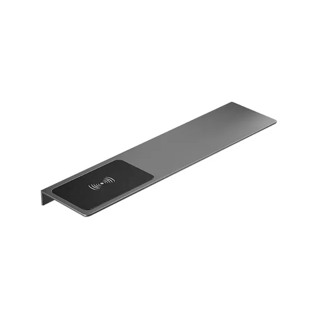 Benutzer definierte Badezimmer Wireless Charging Shelf Konfiguration Ladekabel Zink legierung Grau Rechteckiges Regal