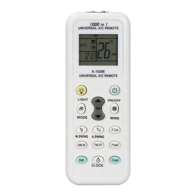 1000 in 1 telecomando Wireless universale K-1028E AC Controller LCD digitale con luce per condizionatore d'aria vedere nella notte scura