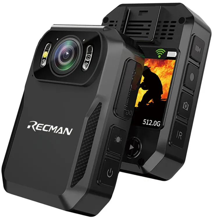 Recman Security Camera Body Worn Camera WiFi HD 1296P Night Vision Portable Recording camera for law enforcement surveillance