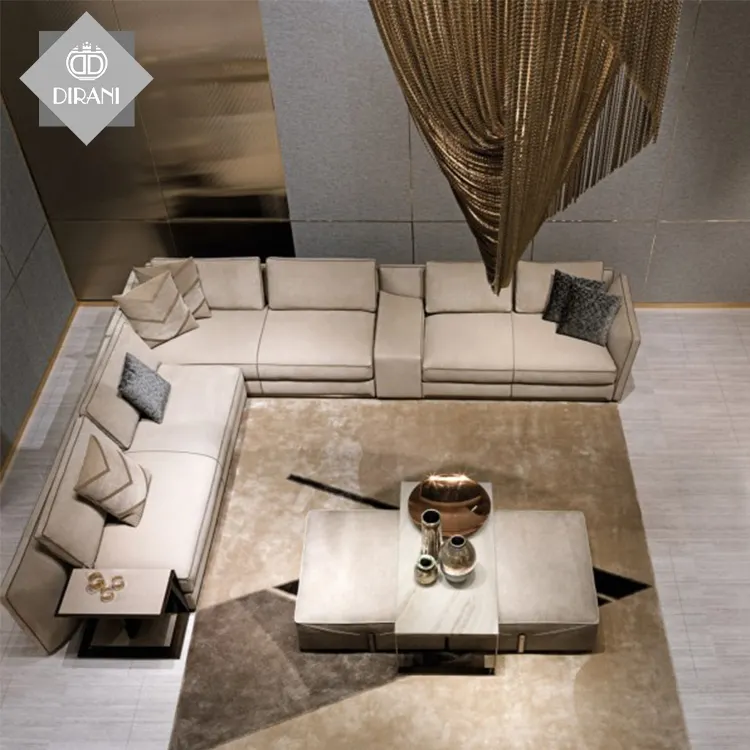 Nordic 100% italia in pelle salotto del cuoio genuino grande l forma divano soggiorno divani in pelle di lusso angolo mobili