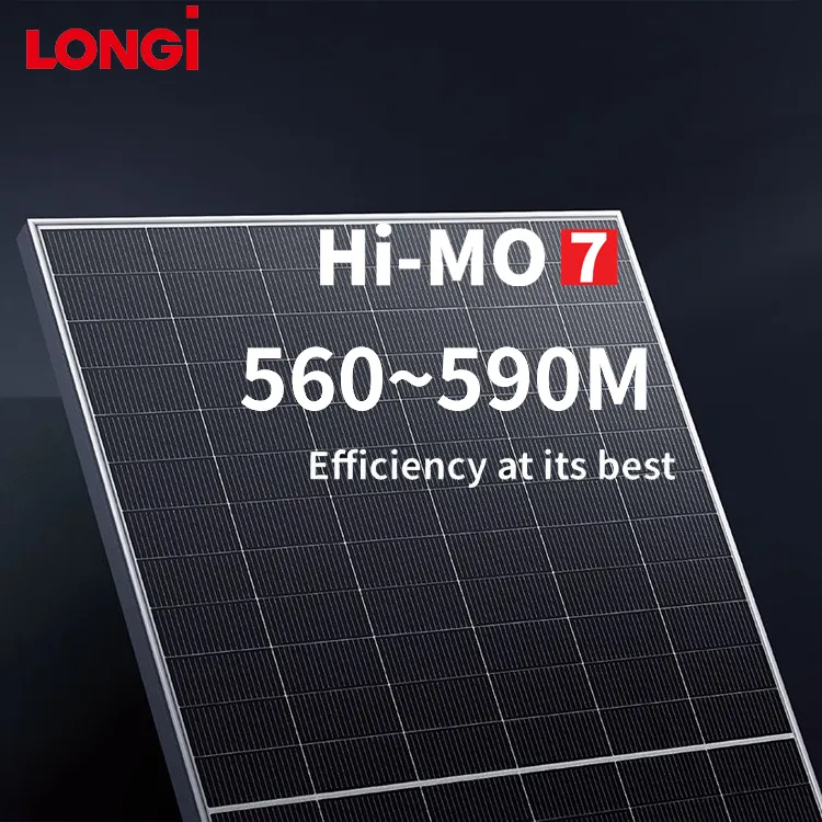 Longi 고효율 Hi-Mo 7 태양 전지 패널 580w LONGi Himo 7 Pv 태양 광 발전 모듈 이족 560w 565w 570w 575w 585w 590 와트