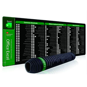 Alfombrilla de escritorio de acceso directo de Excel de alta calidad, alfombrilla de ratón de acceso directo para teclado XL,XXL, alfombrilla de ratón de escritorio personalizada de goma antideslizante extendida - Product Image 1