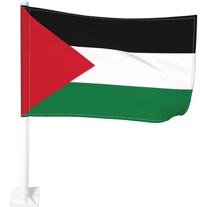 Banderas palestinas para ventana de coche de Palestina para decoración libertad libre 12 "x 18" Accesorios de poste al aire libre decoraciones de automóviles para vehículos